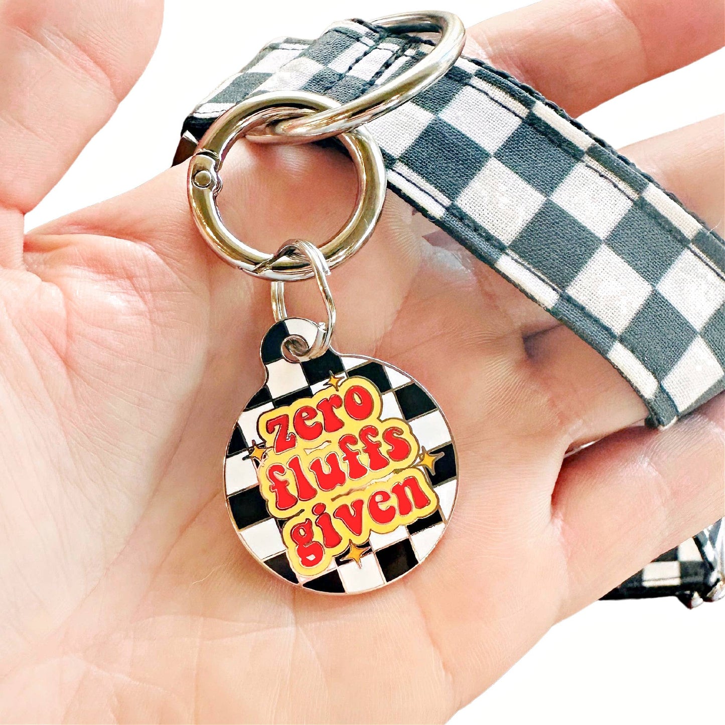 Zero Woofs Given - Dog ID Pet Tag Collar Charm Accessory