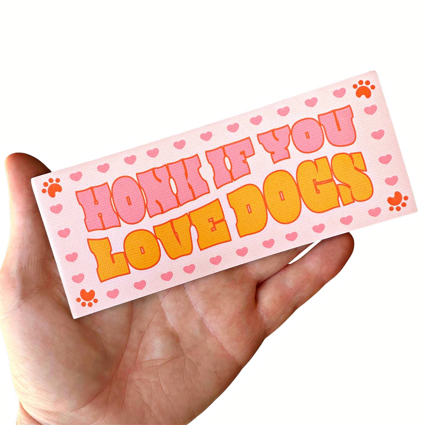 Honk if You Love Dogs Bumper Sticker