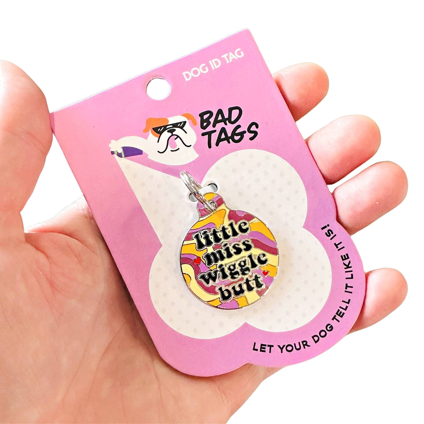 Little Miss Wiggle Butt - Pet ID Tag or Dog Collar Charm