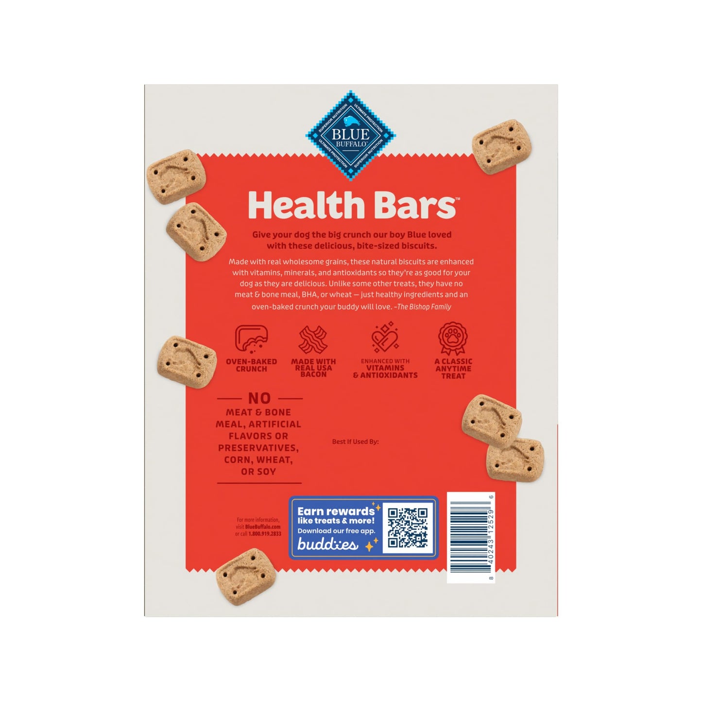 Blue Buffalo | Health Bars Natural Crunchy Dog Treats Biscuits