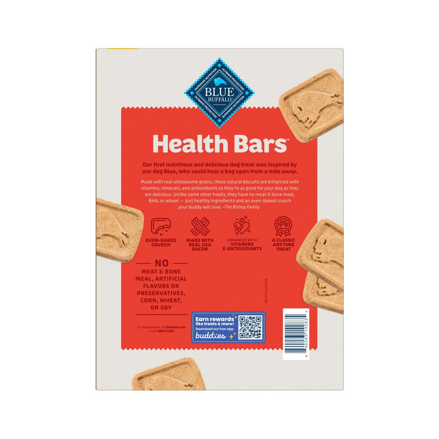 Blue Buffalo | Health Bars Natural Crunchy Dog Treats Biscuits