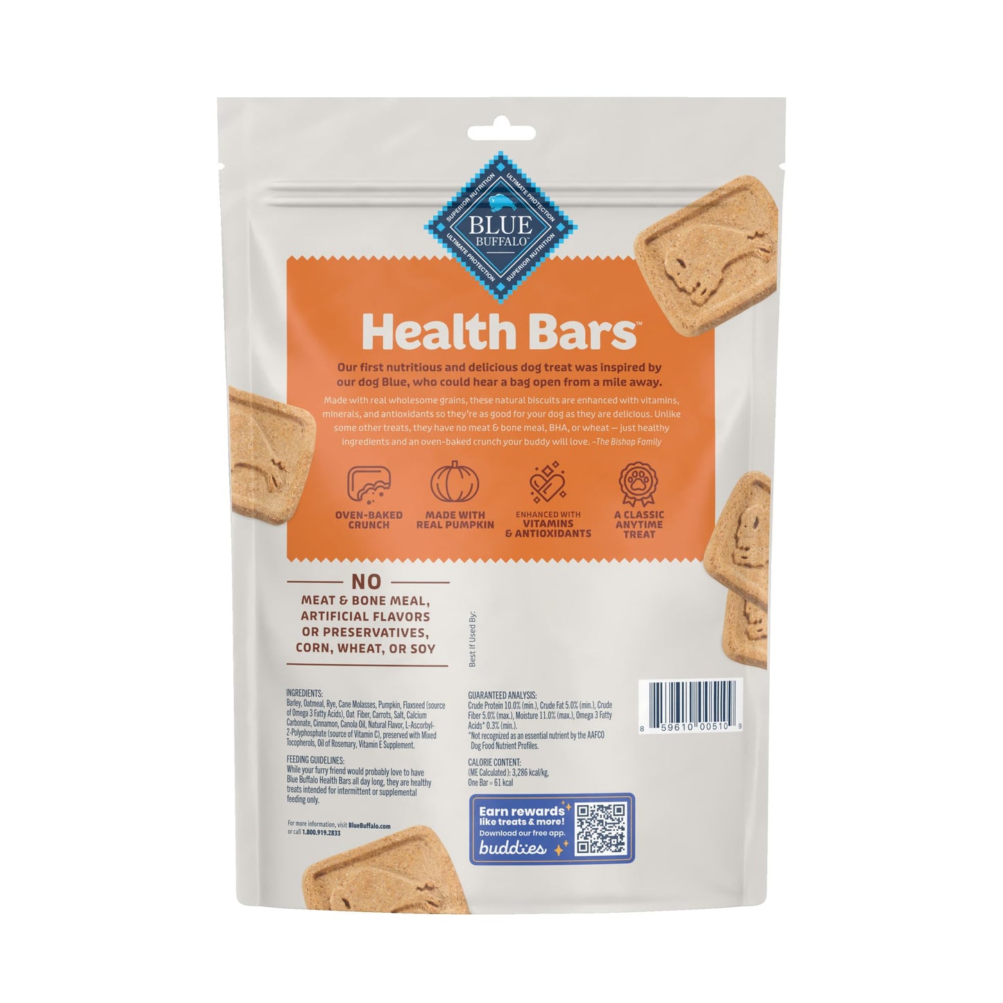 Blue Buffalo | Health Bars Natural Crunchy Dog Treats Biscuits