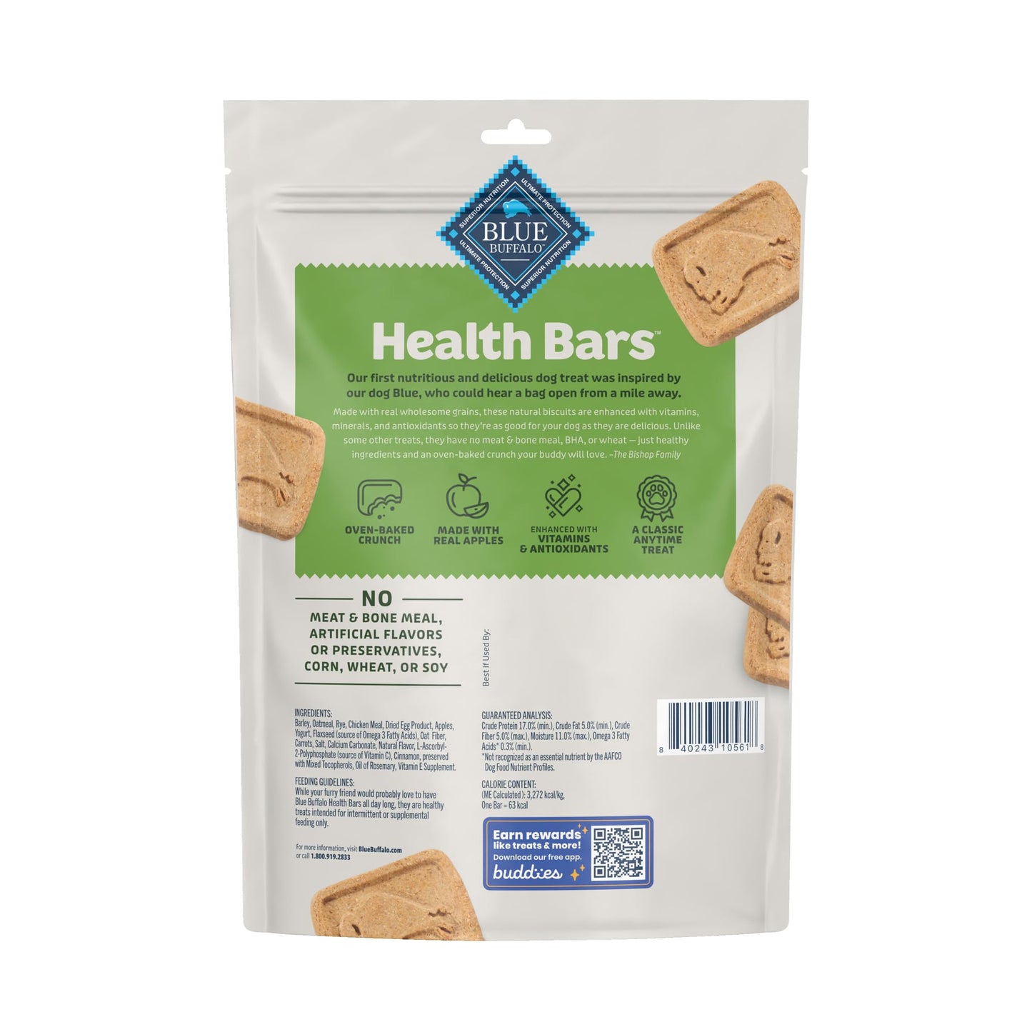 Blue Buffalo | Health Bars Natural Crunchy Dog Treats Biscuits