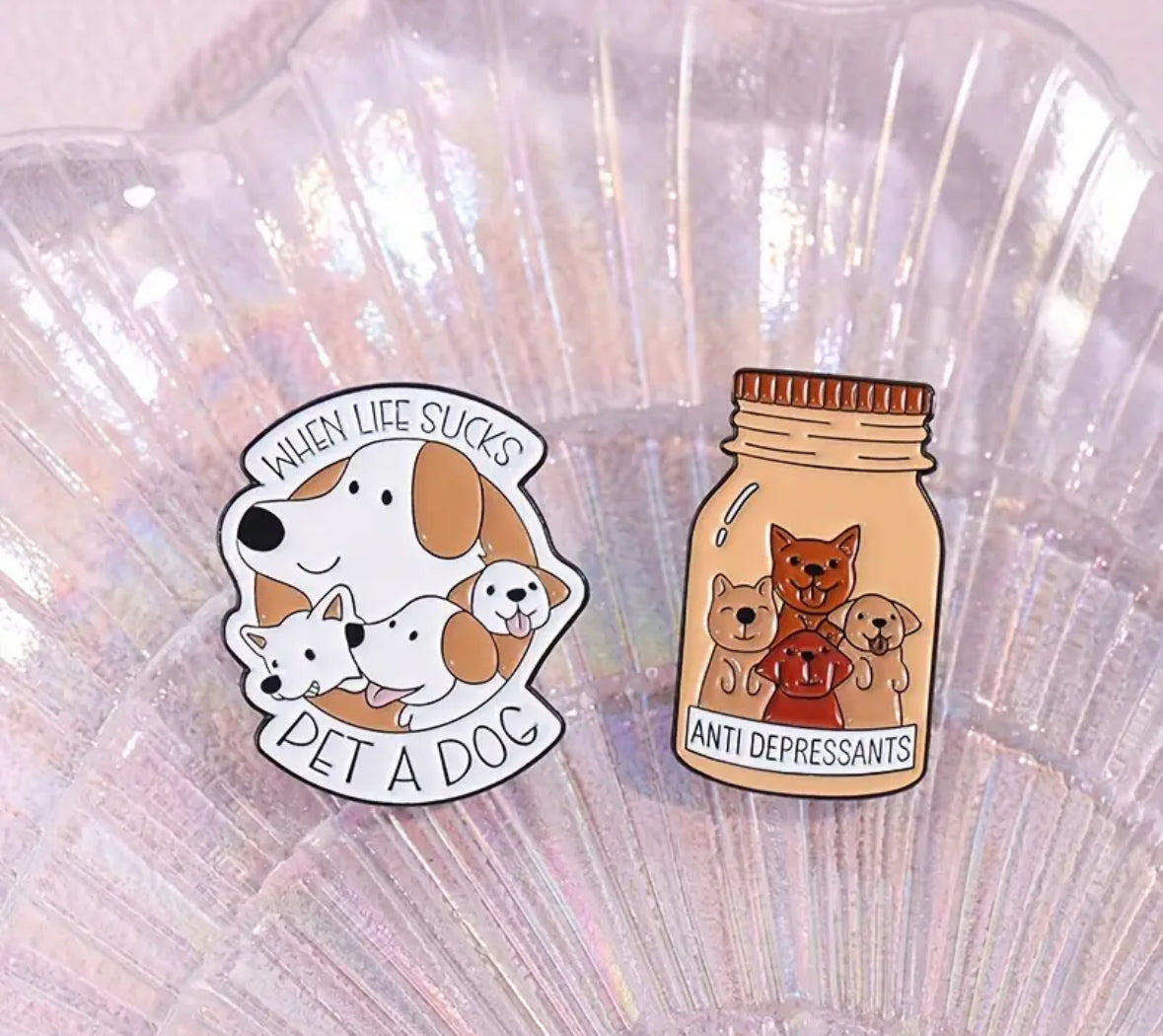 When Life Sucks, Pet A Dog Pin